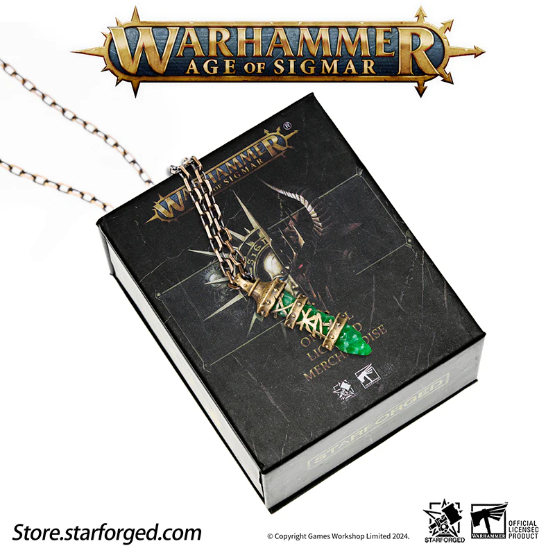 Starforged Age of Sigmar Skaven Warpstone Copper Necklace Game Peripherals Warhammer Pendant - Image 9