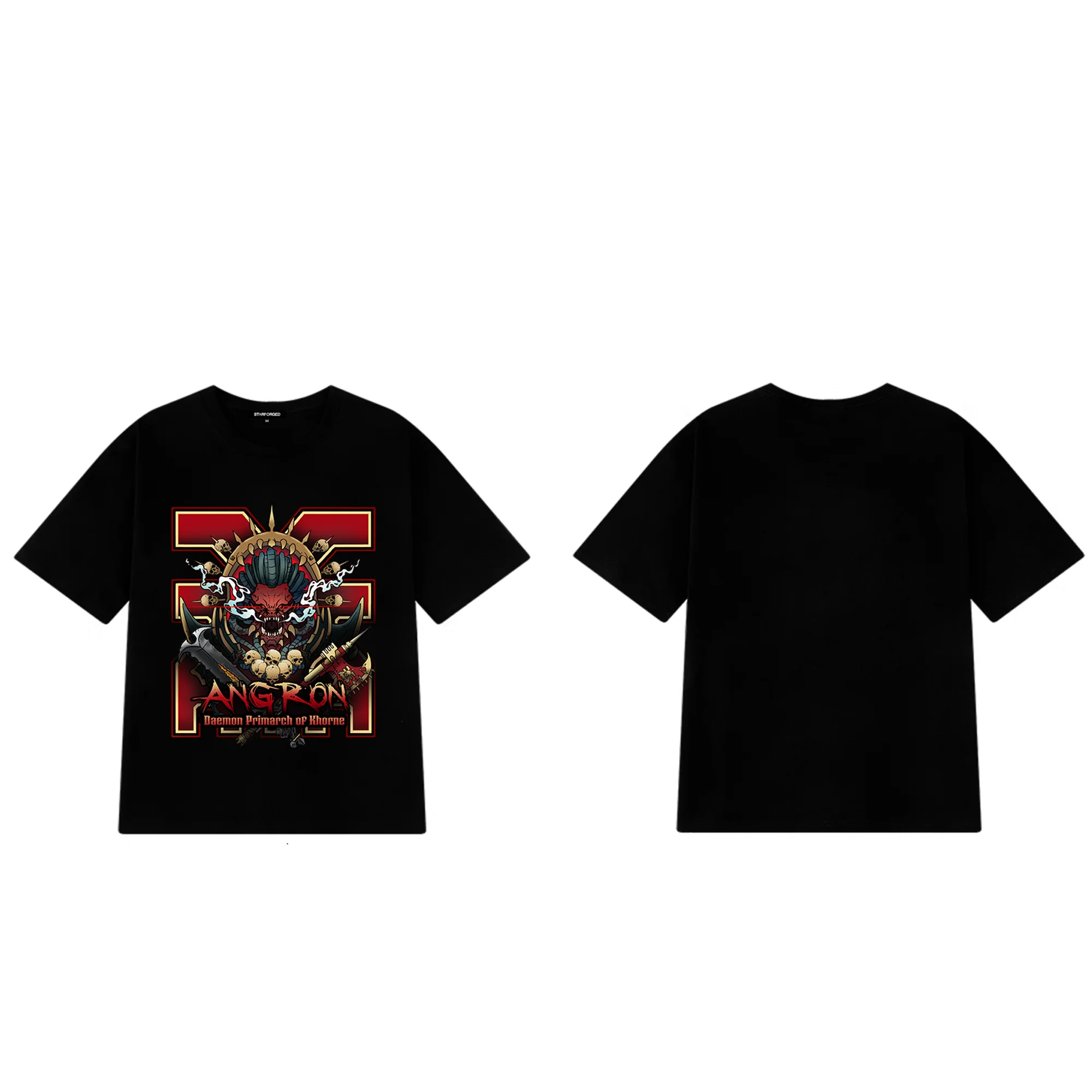 Starforged Angron Daemon Primarch of Khorne Warhammer 40K Chaos Space Marines T-shirt Clothing - Image 10