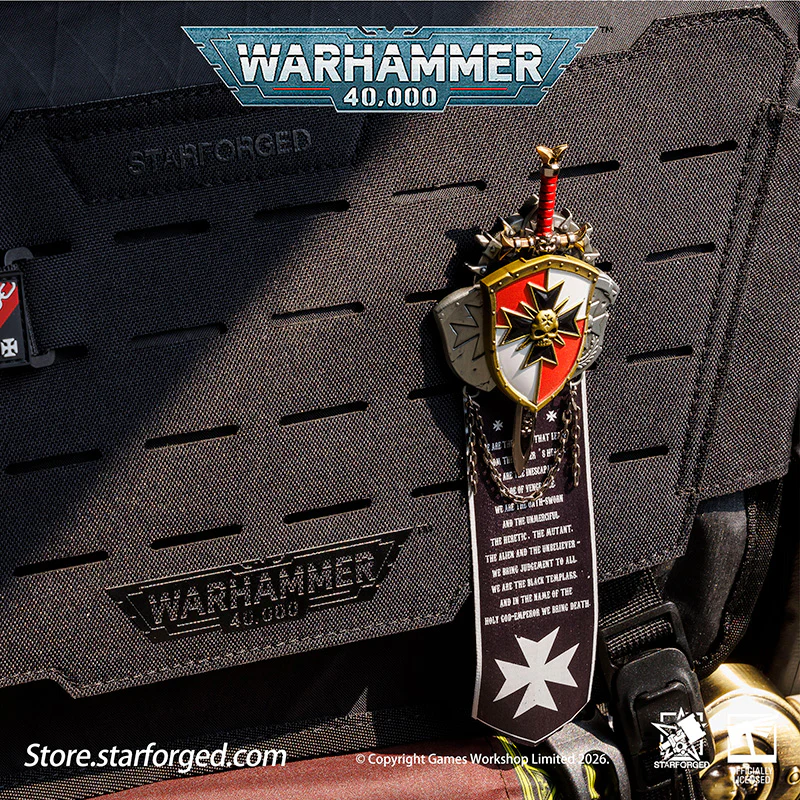 Starforged Black Templars Sword Brethren Crusade Shield Warhammer 40K Brooch Pin Badge - Image 10