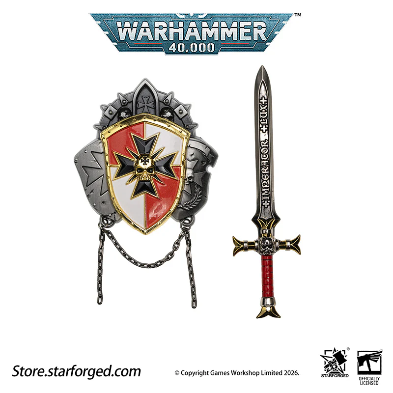 Starforged Black Templars Sword Brethren Crusade Shield Warhammer 40K Brooch Pin Badge - Image 11