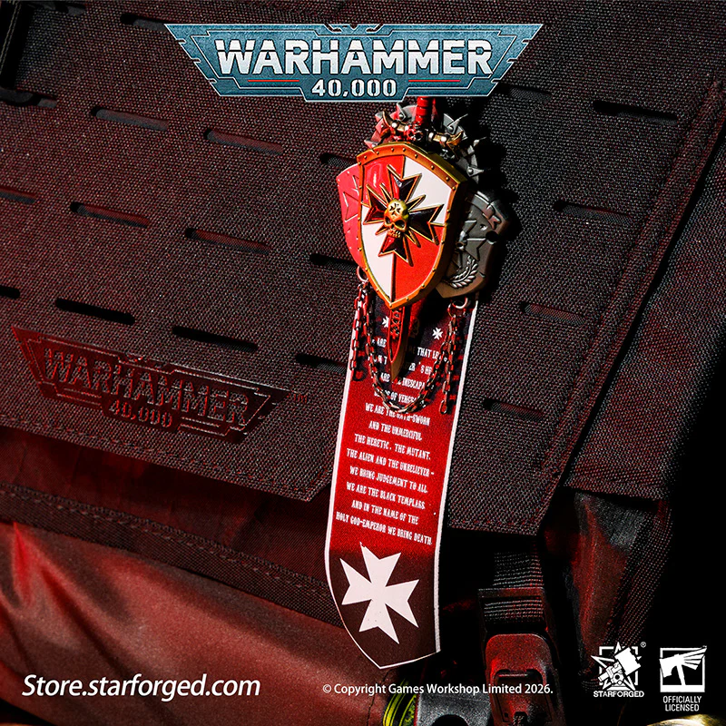 Starforged Black Templars Sword Brethren Crusade Shield Warhammer 40K Brooch Pin Badge - Image 12
