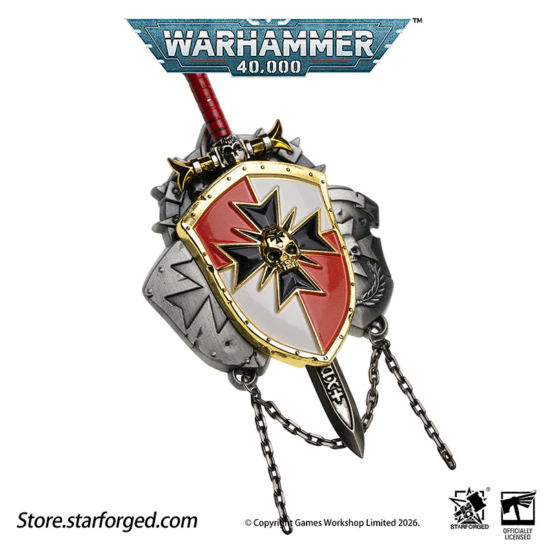Starforged Black Templars Sword Brethren Crusade Shield Warhammer 40K Brooch Pin Badge - Image 14