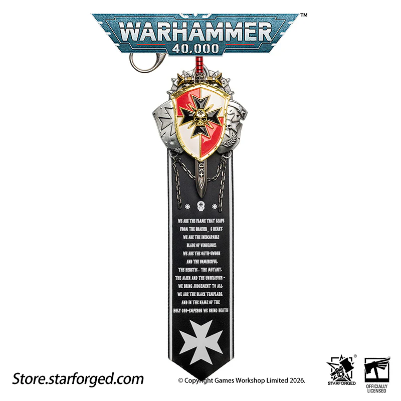Starforged Black Templars Sword Brethren Crusade Shield Warhammer 40K Brooch Pin Badge - Image 17