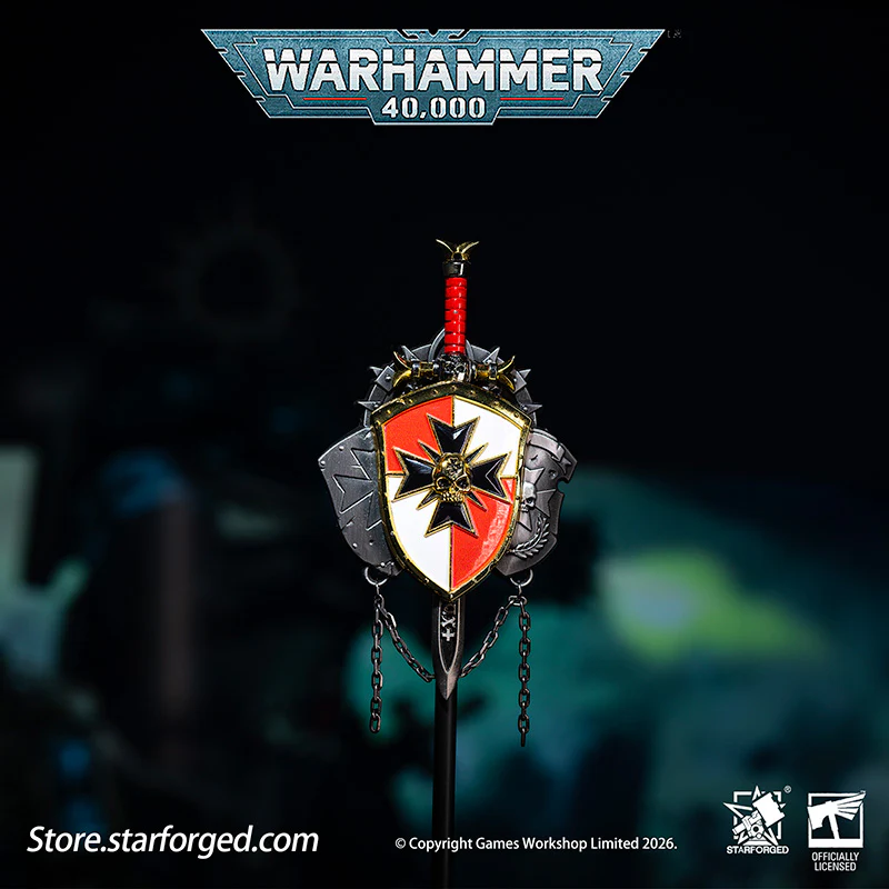 Starforged Black Templars Sword Brethren Crusade Shield Warhammer 40K Brooch Pin Badge - Image 3