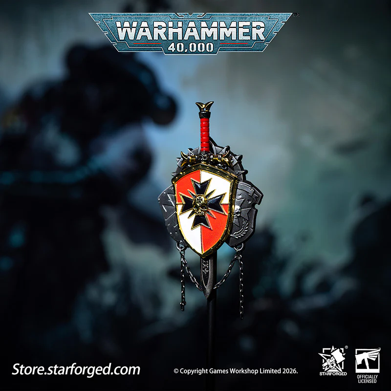 Starforged Black Templars Sword Brethren Crusade Shield Warhammer 40K Brooch Pin Badge - Image 4