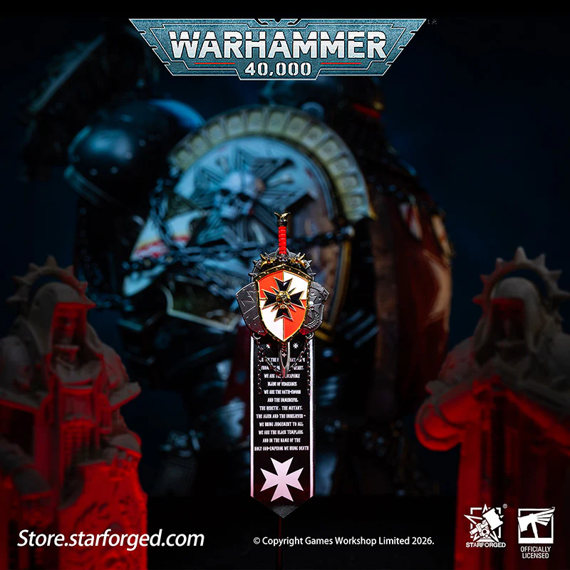 Starforged Black Templars Sword Brethren Crusade Shield Warhammer 40K Brooch Pin Badge - Image 5
