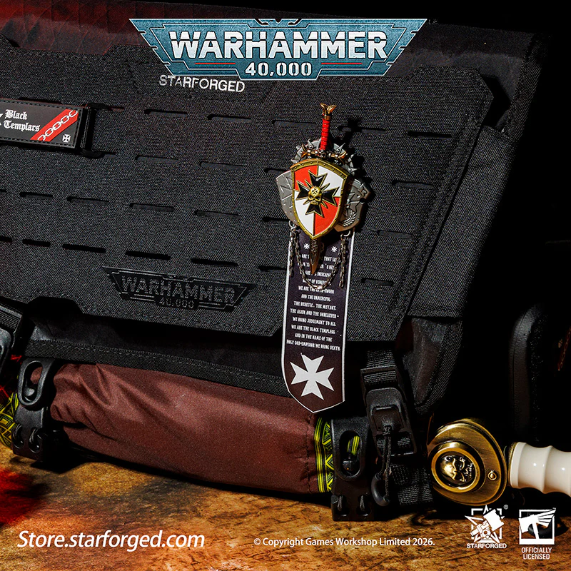 Starforged Black Templars Sword Brethren Crusade Shield Warhammer 40K Brooch Pin Badge - Image 7