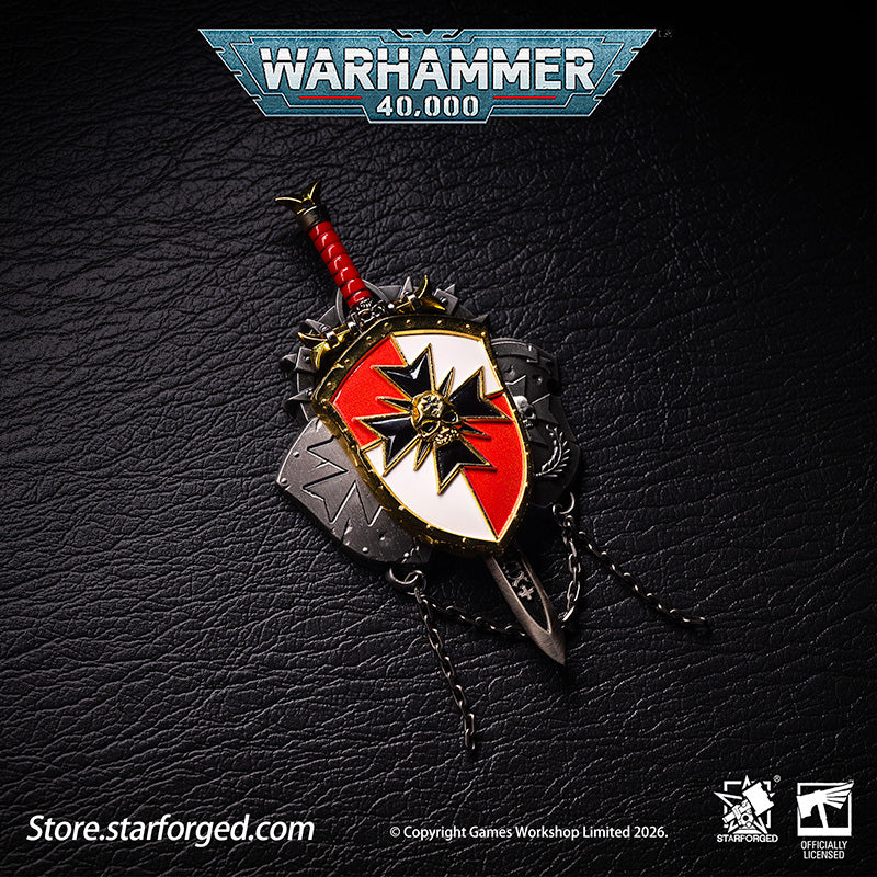 Starforged Black Templars Sword Brethren Crusade Shield Warhammer 40K Brooch Pin Badge - Image 8