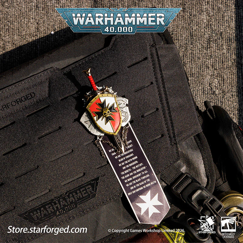 Starforged Black Templars Sword Brethren Crusade Shield Warhammer 40K Brooch Pin Badge - Image 9