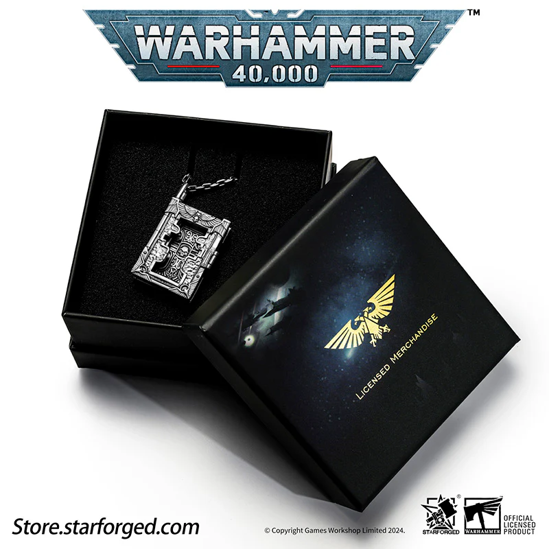 Starforged Book of the Holy Ordos & Seal of Inquisition Warhammer 40K Silver Men‘’s Necklace WH40K - Image 6