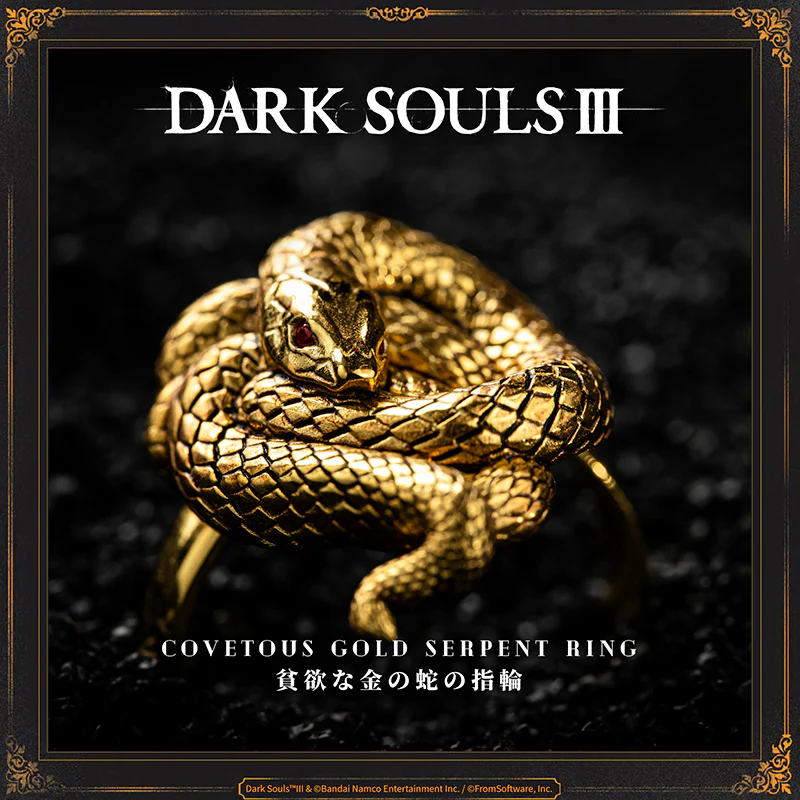 Starforged DARK SOULS III Covetous Gold Serpent Ring Accessories Game Peripherals Officially Authorized - Image 3