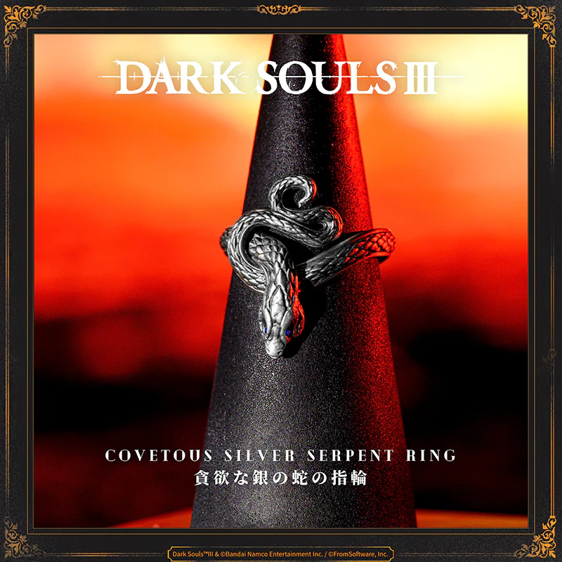 Starforged Covetous Silver Serpent Ring DARK SOULS Fashion Sterling Silver Ring Holiday Gift Game Props - Image 3
