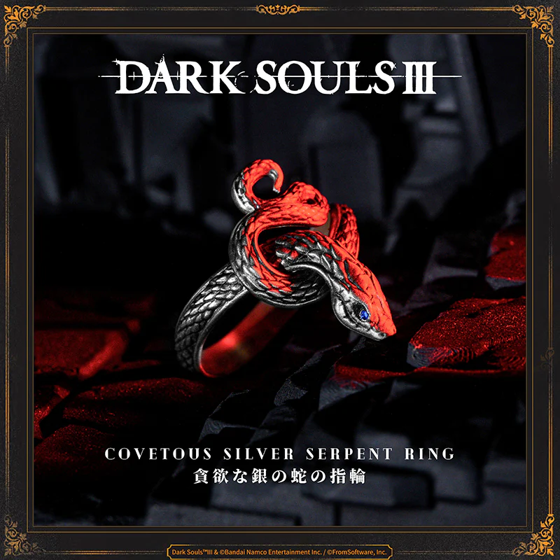 Starforged Covetous Silver Serpent Ring DARK SOULS Fashion Sterling Silver Ring Holiday Gift Game Props - Image 4