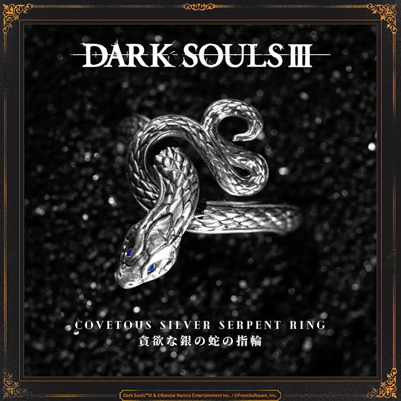 Starforged Covetous Silver Serpent Ring DARK SOULS Fashion Sterling Silver Ring Holiday Gift Game Props - Image 6