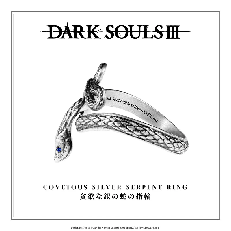 Starforged Covetous Silver Serpent Ring DARK SOULS Fashion Sterling Silver Ring Holiday Gift Game Props - Image 8