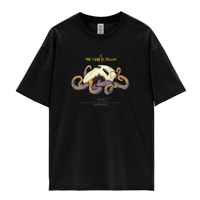 Starforged Cthulhu Mythos The King in Yellow Men's Cotton Short-Sleeved T-shirt Other