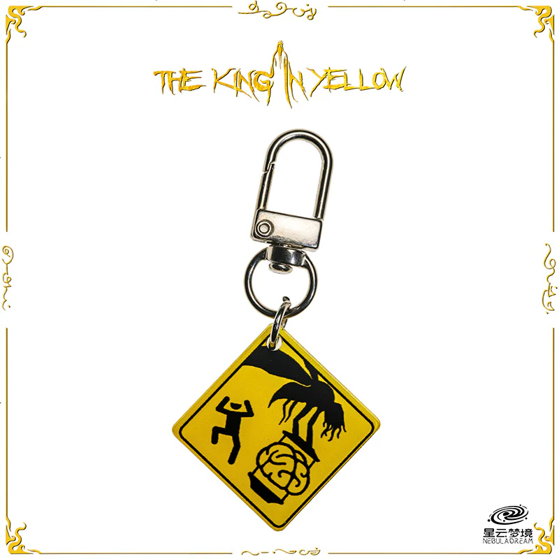 Starforged Cthulhu Mythos “WATCH OUT!” The King in Yellow Story Themed Keychain Christmas Gifts - Image 6