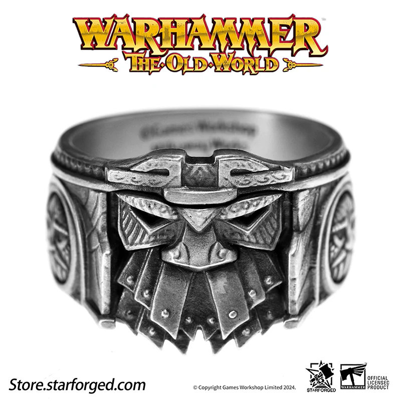 Starforged Duardin Ironbreaker Rune Ring Warhammer the Old World Men's fashion accessories - Image 11