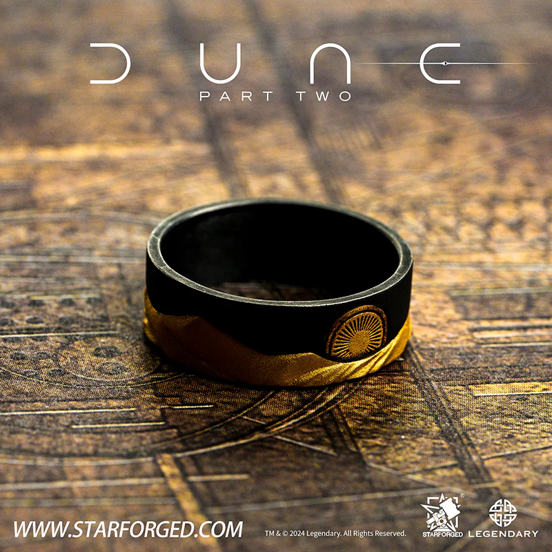 Starforged Dune II Themed Ring Couple Original design Exclusive Movie peripherals Legendary Pictures - Image 3