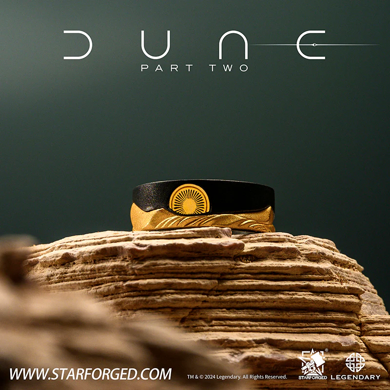 Starforged Dune II Themed Ring Couple Original design Exclusive Movie peripherals Legendary Pictures - Image 4