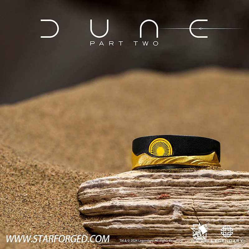 Starforged Dune II Themed Ring Couple Original design Exclusive Movie peripherals Legendary Pictures - Image 5
