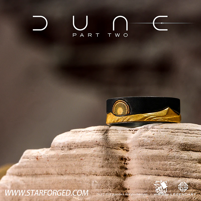 Starforged Dune II Themed Ring Couple Original design Exclusive Movie peripherals Legendary Pictures - Image 6
