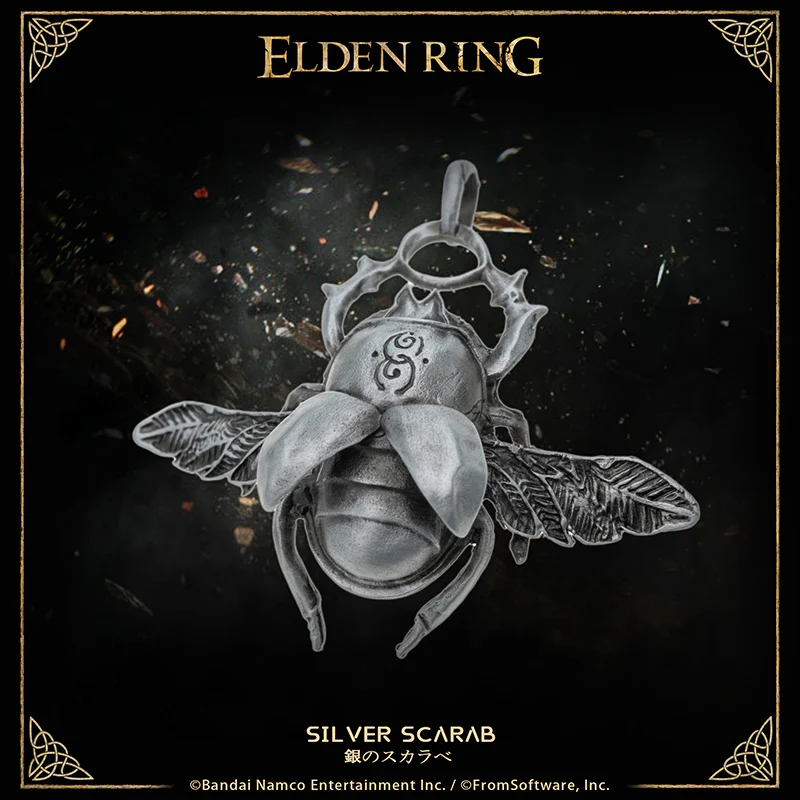 Starforged ELDEN RING Silver Scarab & Gold Scarab Necklace Pendant Game Merchandise Officially Authorized - Image 2
