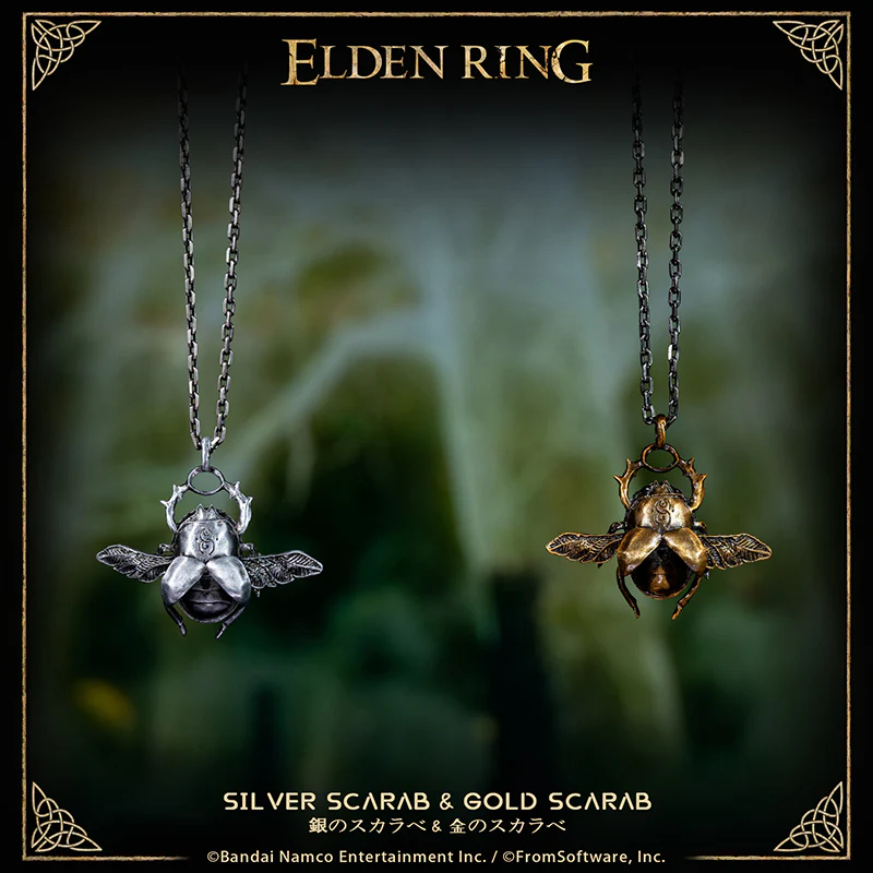 Starforged ELDEN RING Silver Scarab & Gold Scarab Necklace Pendant Game Merchandise Officially Authorized - Image 4
