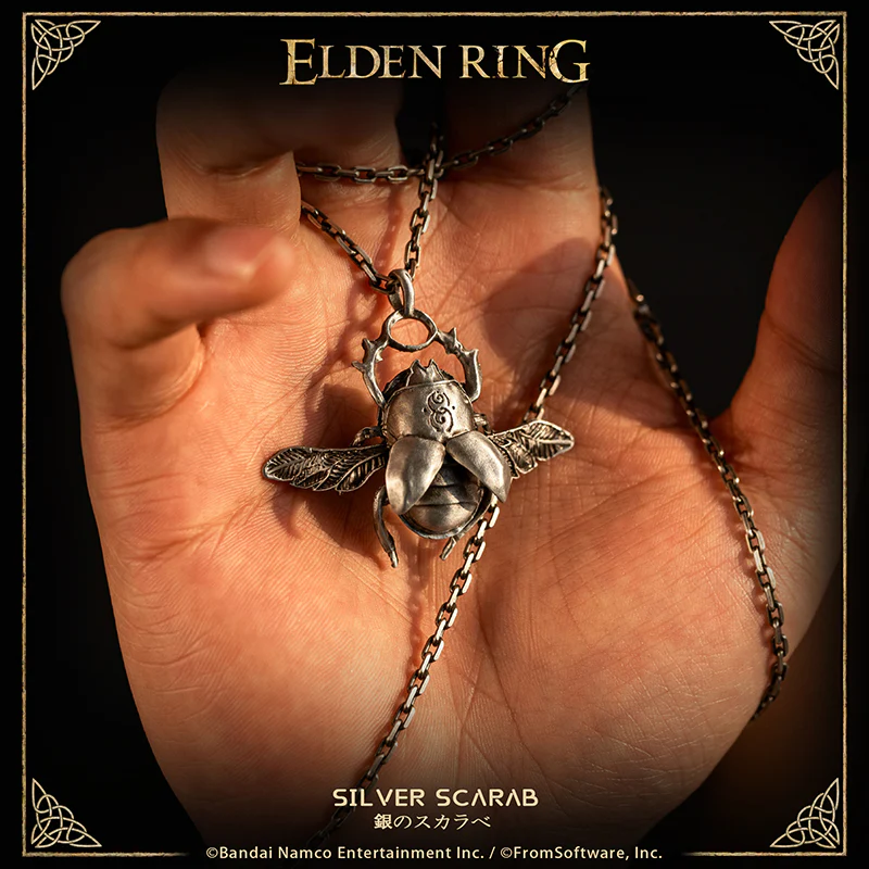 Starforged ELDEN RING Silver Scarab & Gold Scarab Necklace Pendant Game Merchandise Officially Authorized - Image 8