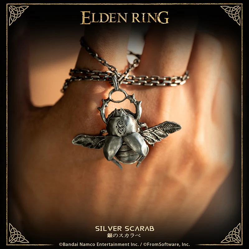 Starforged ELDEN RING Silver Scarab & Gold Scarab Necklace Pendant Game Merchandise Officially Authorized - Image 9