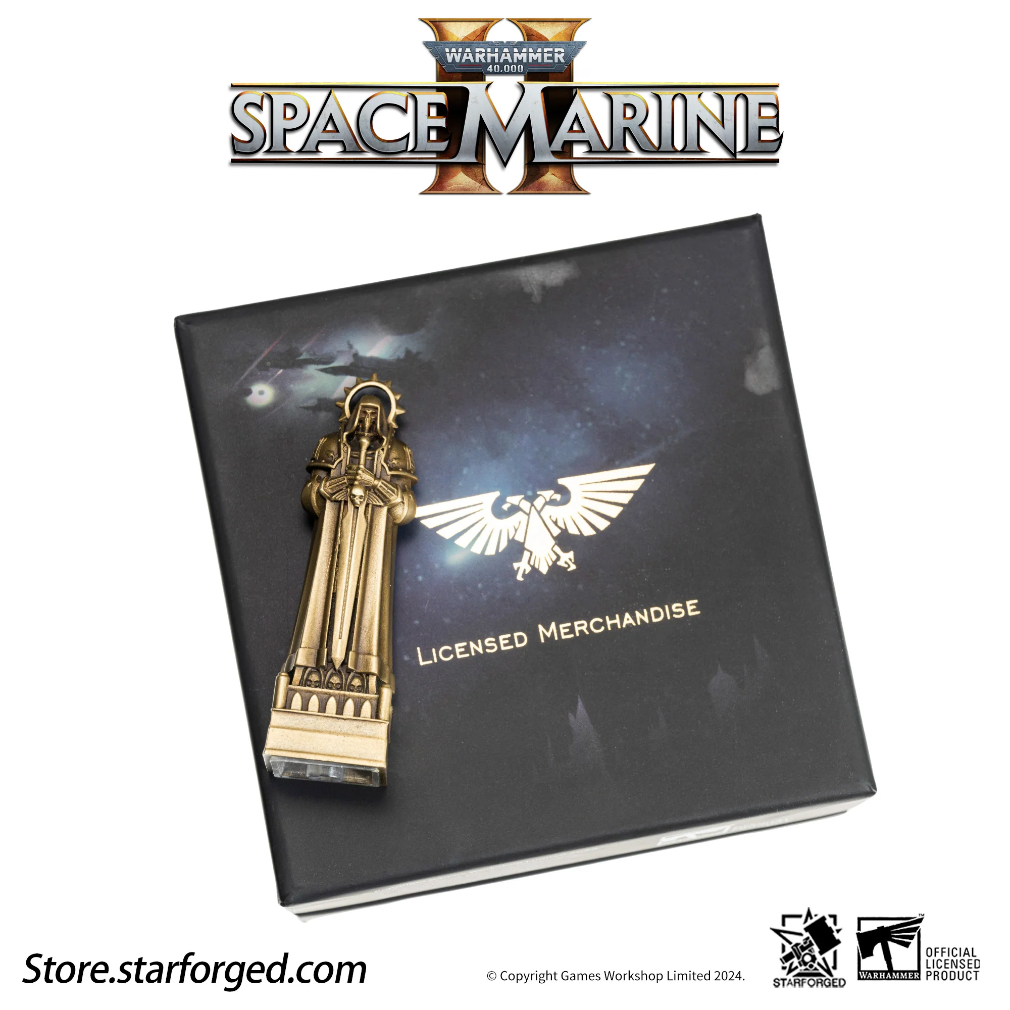 Starforged Imperial Inquisitor Statue Keycap Warhammer 40K Space Marine II Keyboard Men's Accessories Other - Image 12