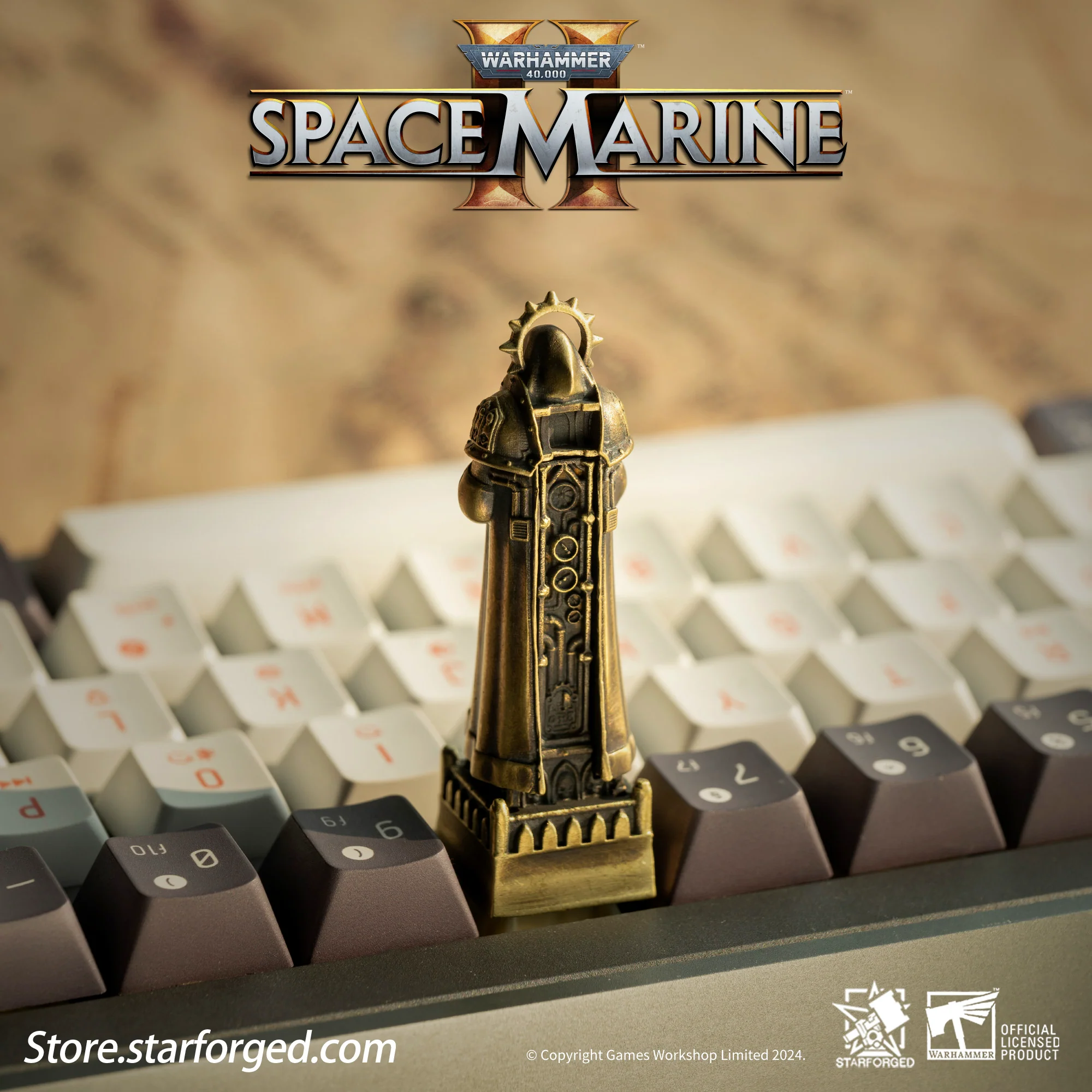 Starforged Imperial Inquisitor Statue Keycap Warhammer 40K Space Marine II Keyboard Men's Accessories Other - Image 5