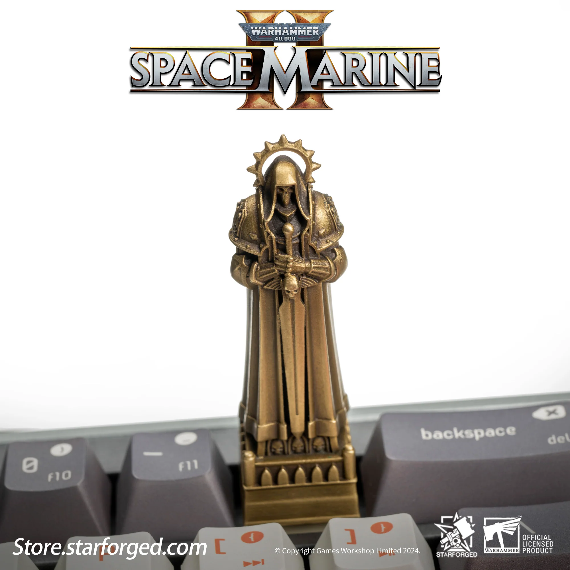 Starforged Imperial Inquisitor Statue Keycap Warhammer 40K Space Marine II Keyboard Men's Accessories Other - Image 6