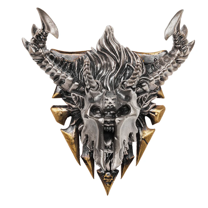 Starforged  Ka'Bandha Khorne Chaos Demon Men's Silver Necklace Warhammer 40K Blood Angel Killer Pendant - Image 3