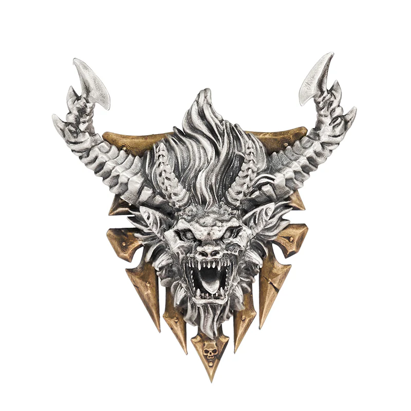 Starforged  Ka'Bandha Khorne Chaos Demon Men's Silver Necklace Warhammer 40K Blood Angel Killer Pendant - Image 4