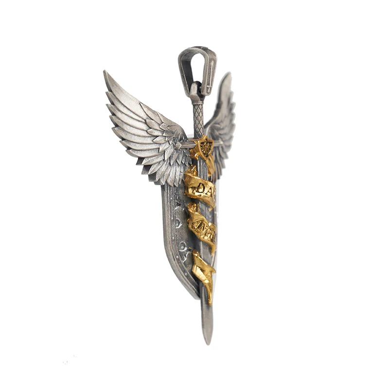 Starforged Lion El'Jonson Warhammer 40K Dark Angels Necklace Men's Space Marines Pendant Gold Inlaid - Image 3