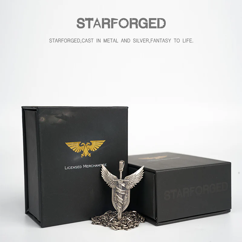 Starforged Lion El'Jonson Warhammer 40K Dark Angels Necklace Men's Space Marines Pendant Sterling Silver - Image 6