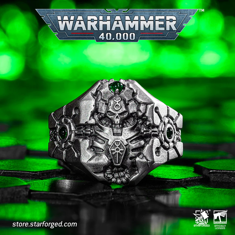 Starforged Mark of Phaeron Warhammer  40K  Men‘s Sterling Silver Ring WH40 - Image 2