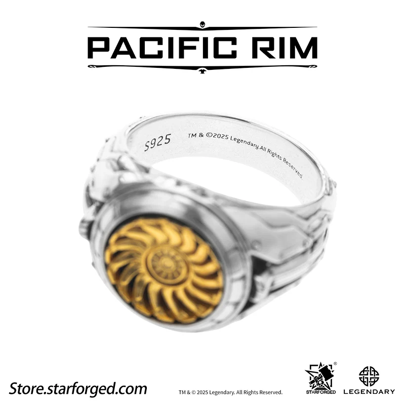 Starforged Pacific Rim Arc-9 Reactor – Pacific Rim Themed Ring Silver Men's Jewelry Accessories Gift Official License - Image 10