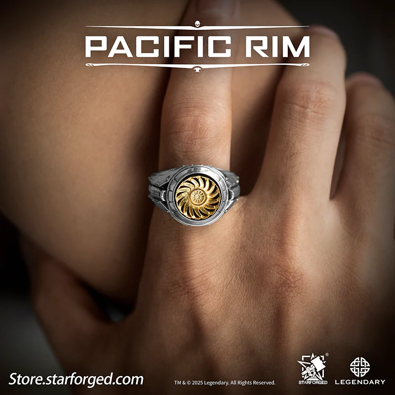Starforged Pacific Rim Arc-9 Reactor – Pacific Rim Themed Ring Silver Men's Jewelry Accessories Gift Official License - Image 7