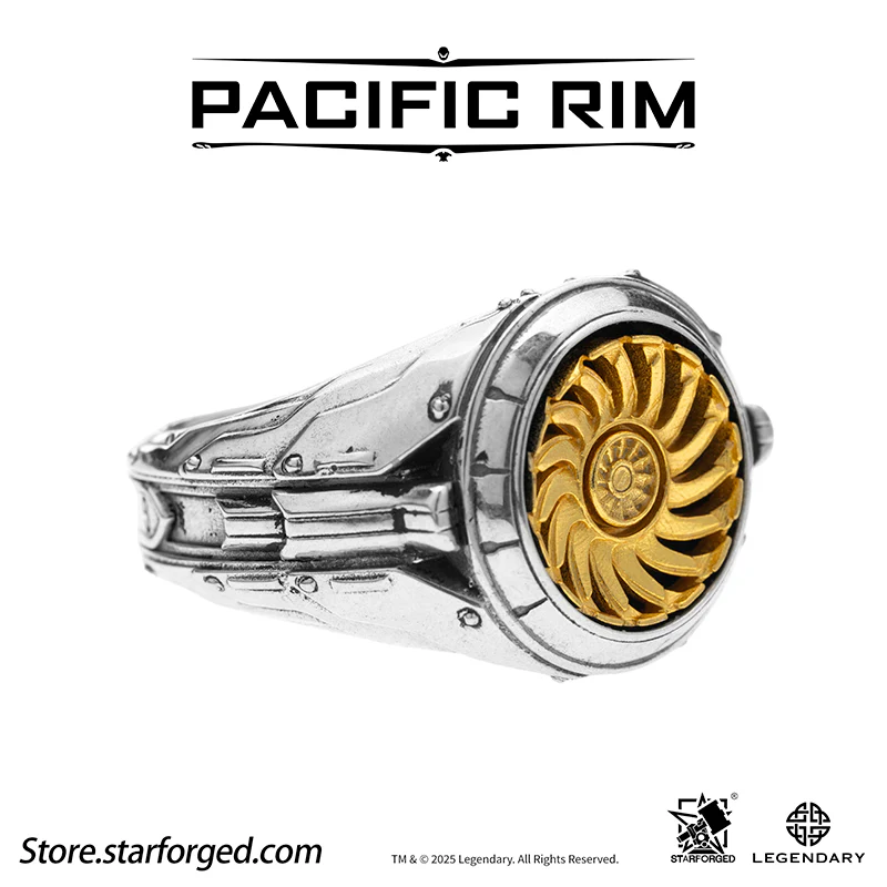 Starforged Pacific Rim Arc-9 Reactor – Pacific Rim Themed Ring Silver Men's Jewelry Accessories Gift Official License - Image 9
