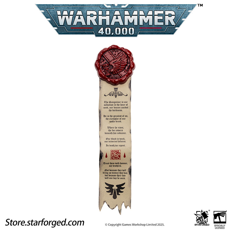 Starforged Warhammer 40K Space Marines Death Company Raven Wing Purity Seal Collection Men's Accessories - Image 12