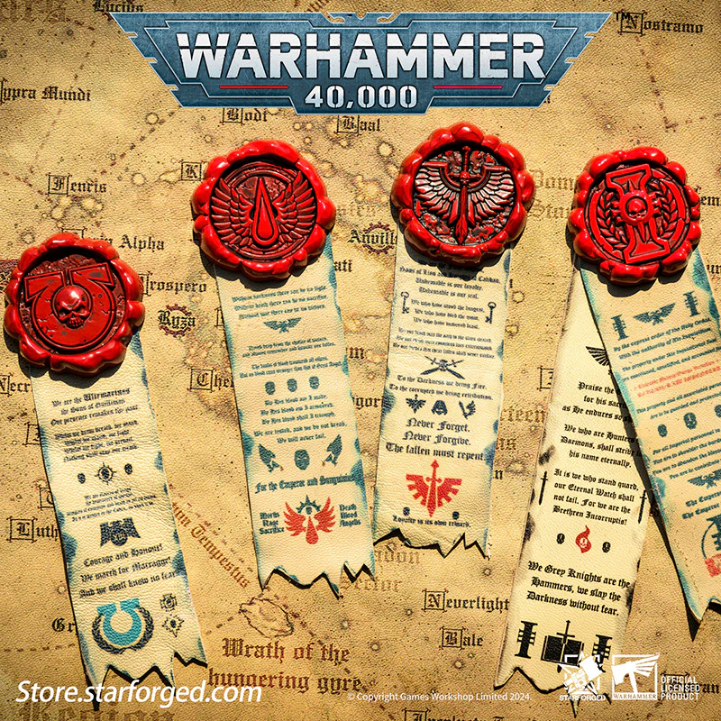 Warhammer 40K Brooch Peripheral Products Purity Seals 4 Piece Starforged Set 2 - Image 3