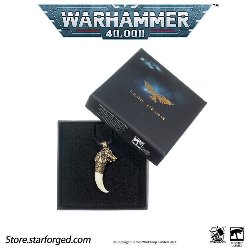 Starforged Warhammer 40K Space Wolves Fang of Fenris Pendant Necklace Game Peripheral Christmas Gifts - Image 14