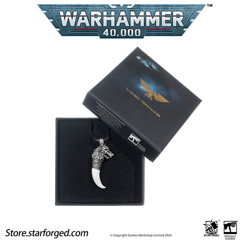 Starforged Warhammer 40K Space Wolves Fang of Fenris Pendant Necklace Game Peripheral Christmas Gifts - Image 15
