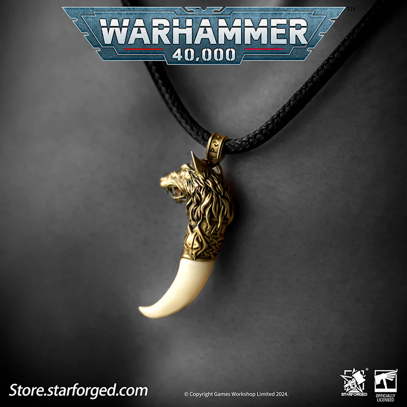 Starforged Warhammer 40K Space Wolves Fang of Fenris Pendant Necklace Game Peripheral Christmas Gifts - Image 4