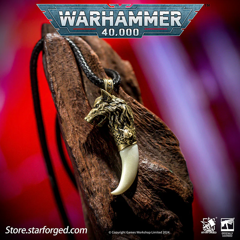Starforged Warhammer 40K Space Wolves Fang of Fenris Pendant Necklace Game Peripheral Christmas Gifts - Image 6