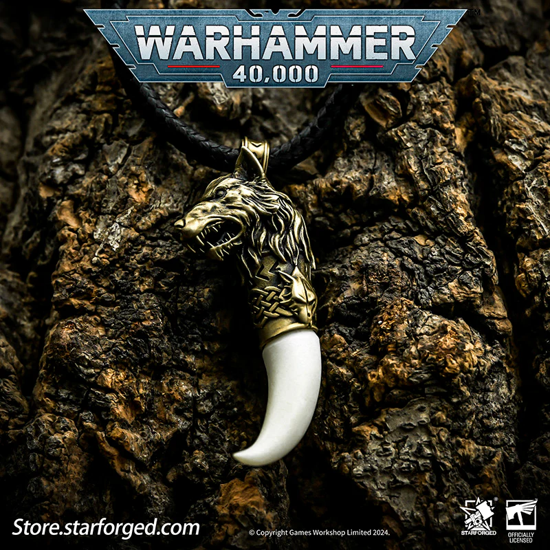 Starforged Warhammer 40K Space Wolves Fang of Fenris Pendant Necklace Game Peripheral Christmas Gifts - Image 7