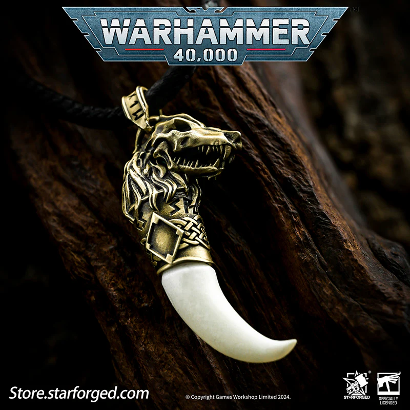 Starforged Warhammer 40K Space Wolves Fang of Fenris Pendant Necklace Game Peripheral Christmas Gifts - Image 8