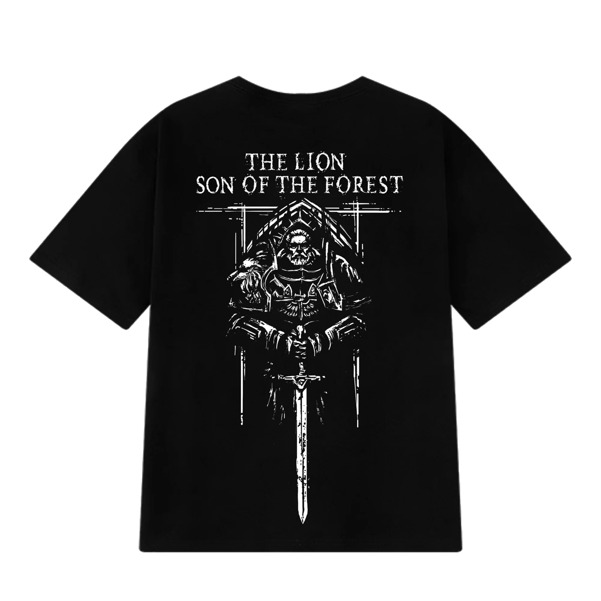 Starforged The Lion Son Of The Forest Fiction Commemorative Warhammer 40K Short Sleeves T-shirt Men's Black Clothing - Image 3